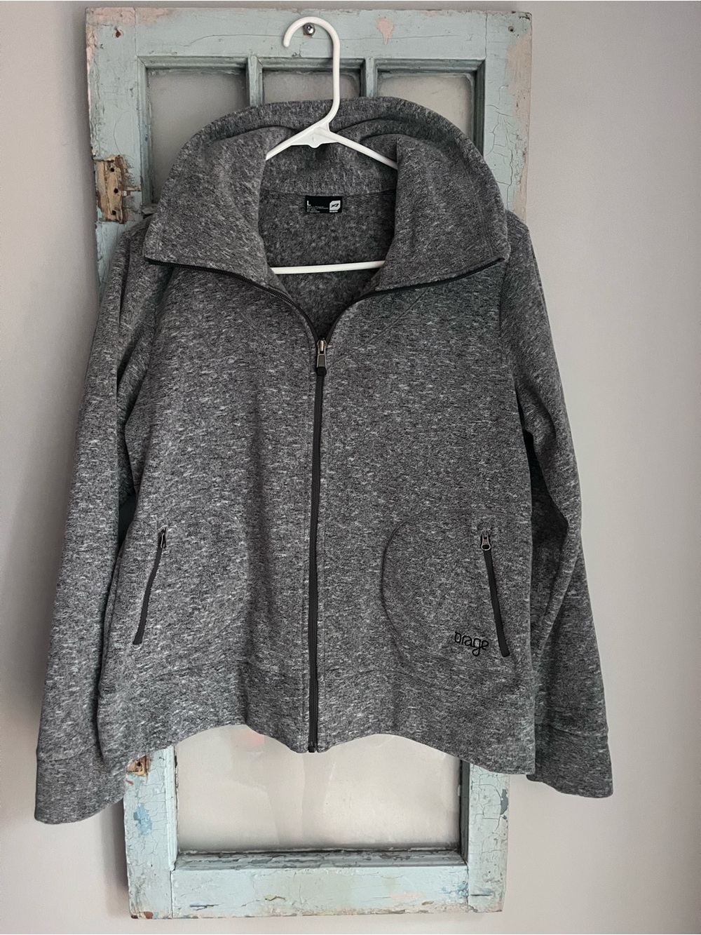 Orage Gray Full-Zip Funnel Collar Bomber Jacket